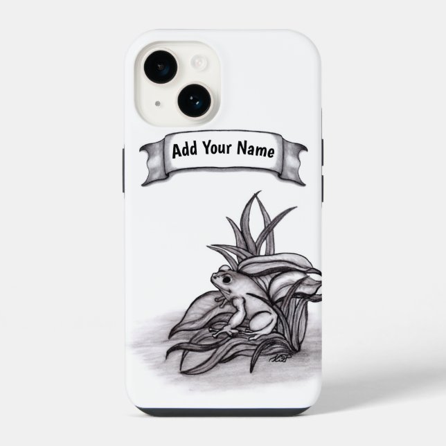 Froggy , Add Your Name iPhone Case (Back)