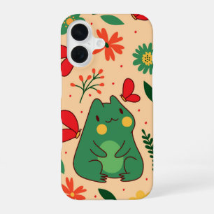 Froggy Bloom Springtime Vibes iPhone 16 Case