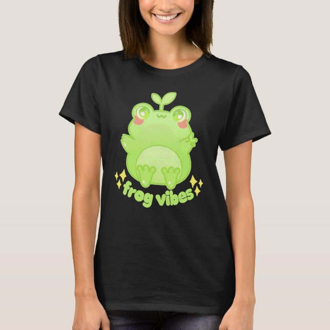 Froggy Crossing Frog Vibes T-Shirt (Front)