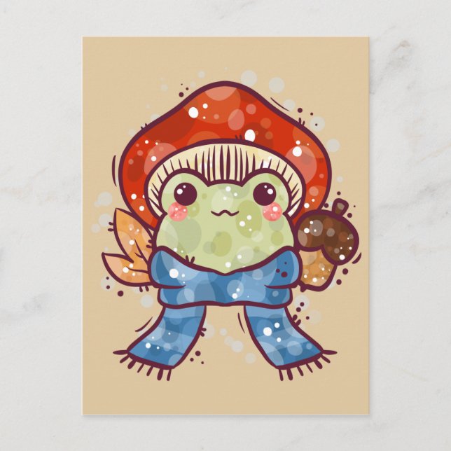 Froggy Fall Notebook Postcard (Front)