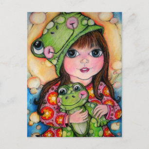 Froggy Fun - Ribbit - Frog Design Postcard