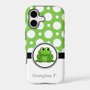 Froggy Green & White Polka Dot iPhone 7 Plus Case