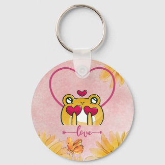 Froggy Love: Hopping Hearts Keychain