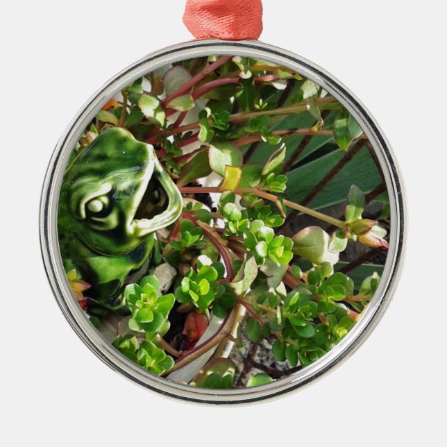 Froggy Metal Ornament (Front)