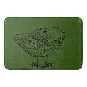 Froggy on a Mushroom Bath Mat