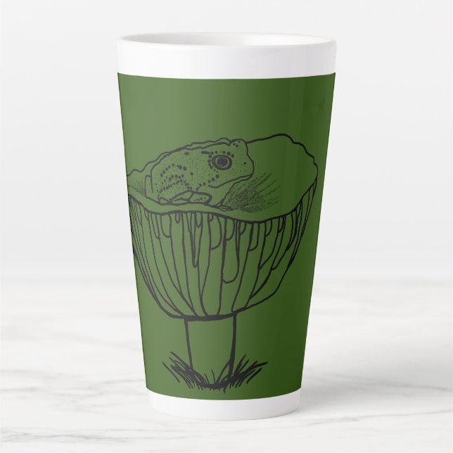 Froggy on a Mushroom Latte Mug (Front)