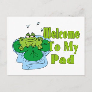 Froggy Says Welcome To My Pad Postcard