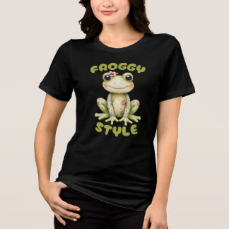 Froggy Style - Sweet Stylish Frog Tri-Blend Shirt