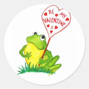 Froggy Valentine Stickers
