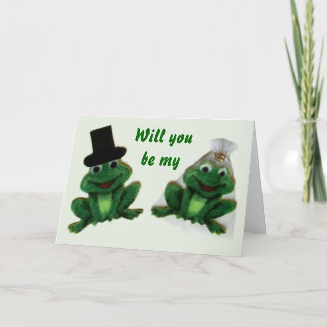 Froggy Wedding - Attendant Request Invitation (Front)