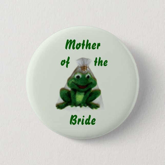 Froggy Wedding - Bride's Family Button - Style 2 (Front)