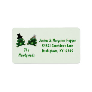 Froggy Wedding - Newlywed Address Labels