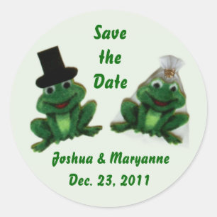 Froggy Wedding - Save the Date Stickers