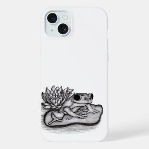 Froggy with Lotus Flower iPhone 15 Plus Case