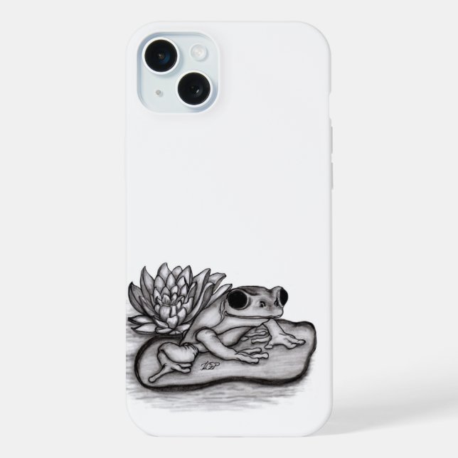 Froggy with Lotus Flower iPhone Case (Back)
