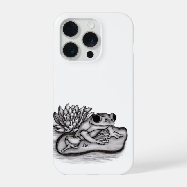 Froggy with Lotus Flower iPhone Case (Back)