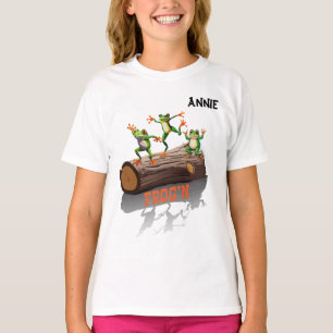 "Frog'n Customizable Girl's T-Shirt