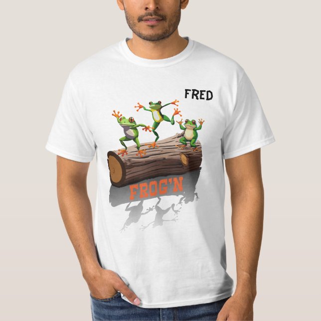 "Frog'n Customizable Men's T-Shirt (Front)