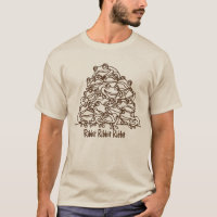 Frogs Abstract Brown Line Art Personalized 