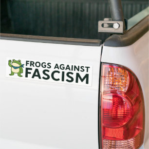 Frogs Against Fascism Portland Frog Protest Bumper Sticker