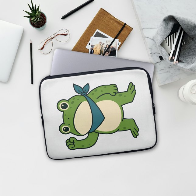 Frogs Against Fascism Portland Frog Protest Laptop Sleeve (Creator Uploaded)