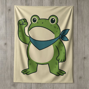 Frogs Against Fascism Portland Frog Protest Sherpa Blanket