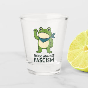 Frogs Against Fascism Portland Frog Protest Shot Glass