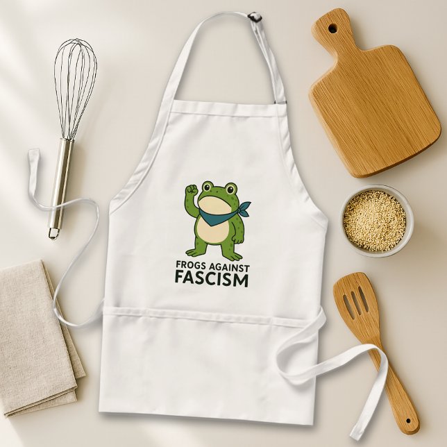 Frogs Against Fascism Portland Frog Protest Standard Apron (Creator Uploaded)