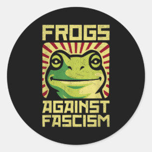 Frogs Against Fascism Protest Democracy Frogtifa L Classic Round Sticker