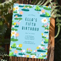 Frogs and Lily Pads Cute CUSTOM BIRTHDAY PARTY
