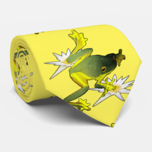 Frogs And Lotus Flowers, Neck Tie