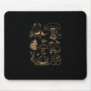 Frogs And Mushrooms Vintage Sketch – Aesthetic Gob Mouse Pad
