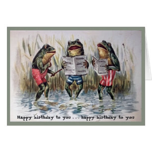 Frogs Anniversaire Chanson Heureuse Carte Annivers