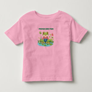 frogs are fun toddler t-shirt