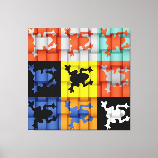 Frogs art canvas print (Front)