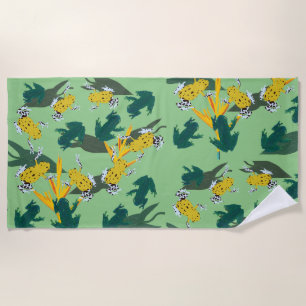 Frogs Beach Towel
