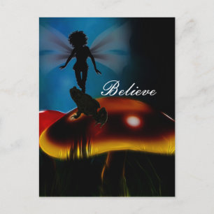Frogs Believe in Fairies postcard print