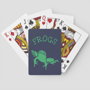 Frogs (customize or personalize) playing cards