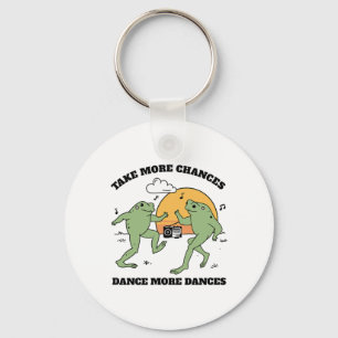 Frogs Dancing Together Keychain