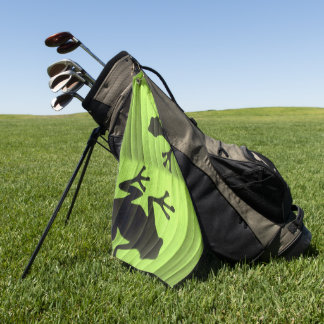 Frogs design golf towel