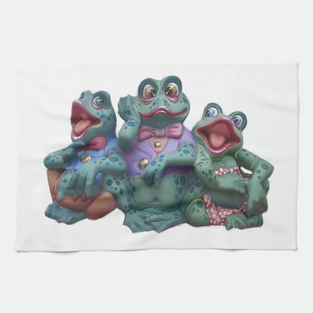 Frogs Design Kitchen Towel (Horizontal)