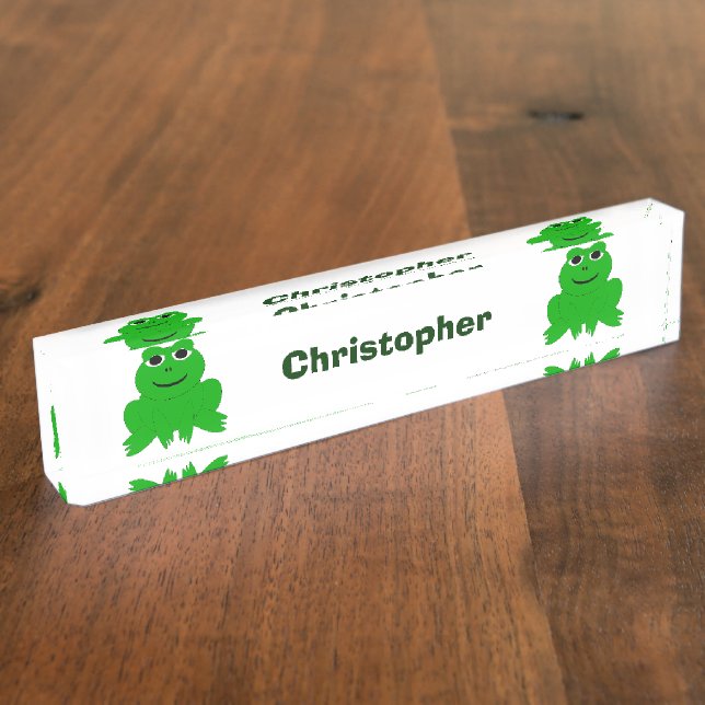 Frogs Design Nameplate (Side)