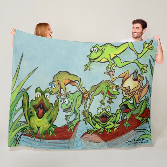 Frogs Fleece Blanket (In Situ)