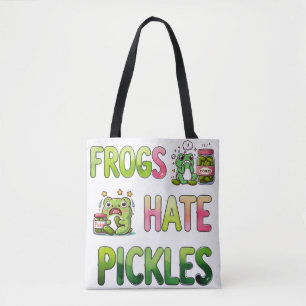 Frogs Hate Pickles Tote Bag