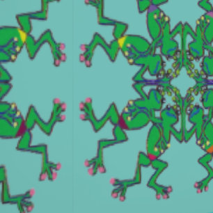 Frogs having fun childrens bathroom wallpaper