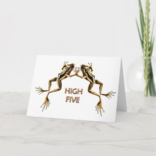 Frogs High Five Greeting Card 1