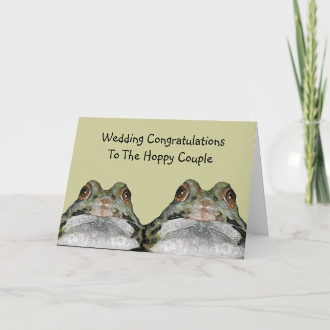 Frogs, Hoppy Couple: Wedding: Art Card (Front)