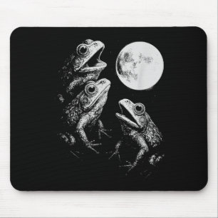Frogs Howling To Moon, Retro Funny Frog, Weird Mys Mouse Pad