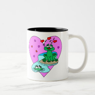 Frogs In Love Two-Tone Coffee Mug