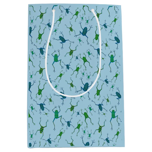 Frogs Jumping for Joy  Medium Gift Bag (Front)